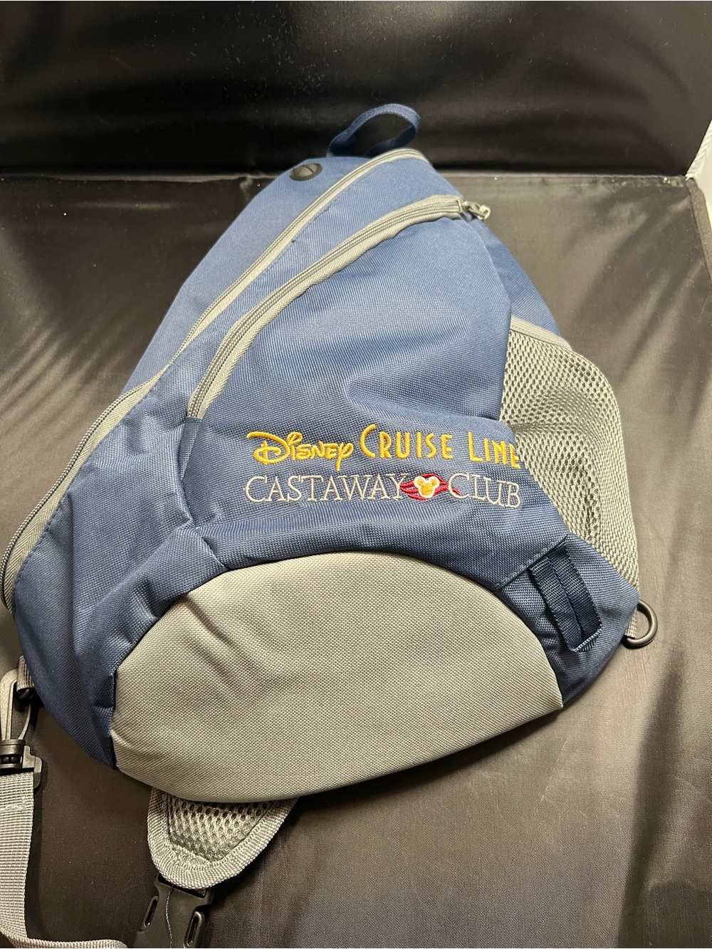 Disney Cruise Line Castaway Club Sling Backpack Single Strap Travel Day Bag Blue